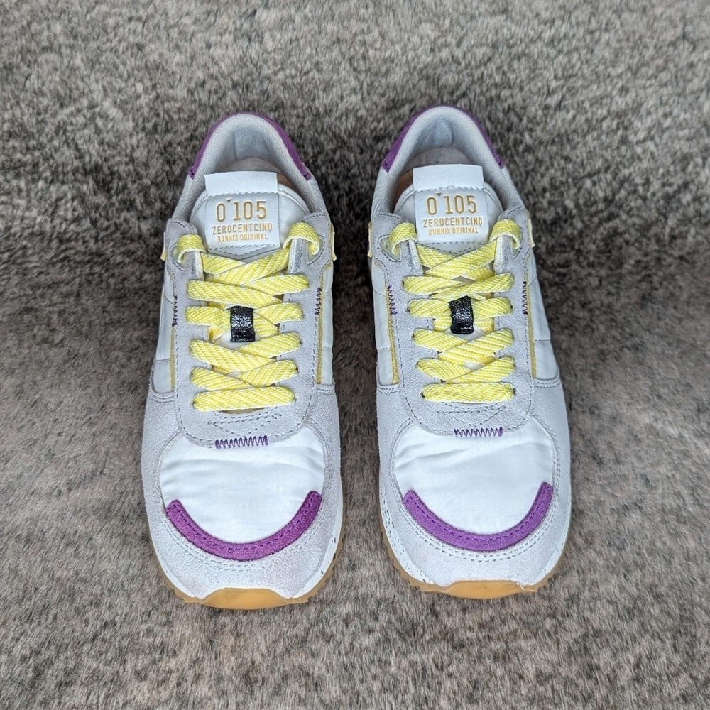 Zero Cent Cinq Runnix Trim Sneakers Grey Yellow Women's 37 - Picture 4 of 10